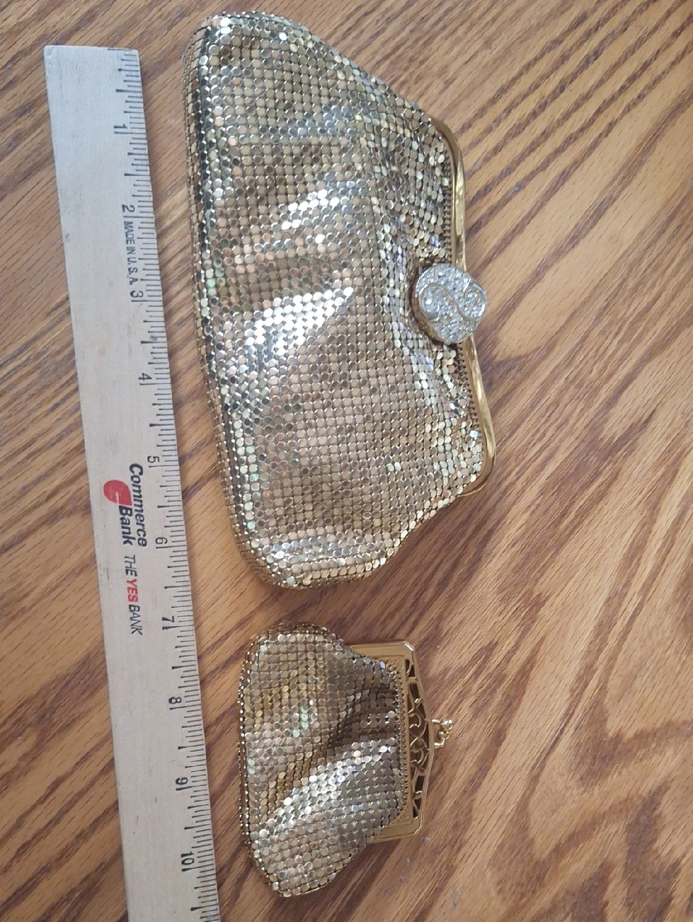 Gold Mesh Purse and Matching Mini Coin Purse